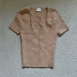 Abercrombie & Fitch Ottoman square neck tee XS